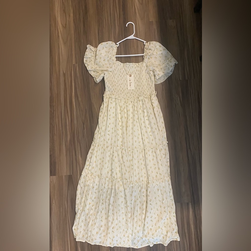 Pale yellow maxi dress